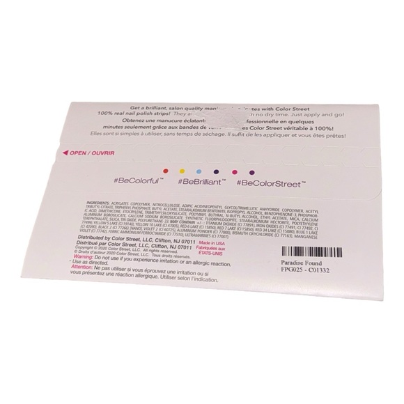 Color Street PEDICURE PARADISE FOUND Green Glitter Monstera Plant Toe Nail - Picture 4 of 7